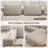 Balli 105'' Upholstere Compression Sofa, 2-Piece Corduroy Sofa Free Combination Cloud Sofa, No Assembly Required Modular Sectional Sofa Couch for Living Room, Deep Seat-1421451266-1421451268