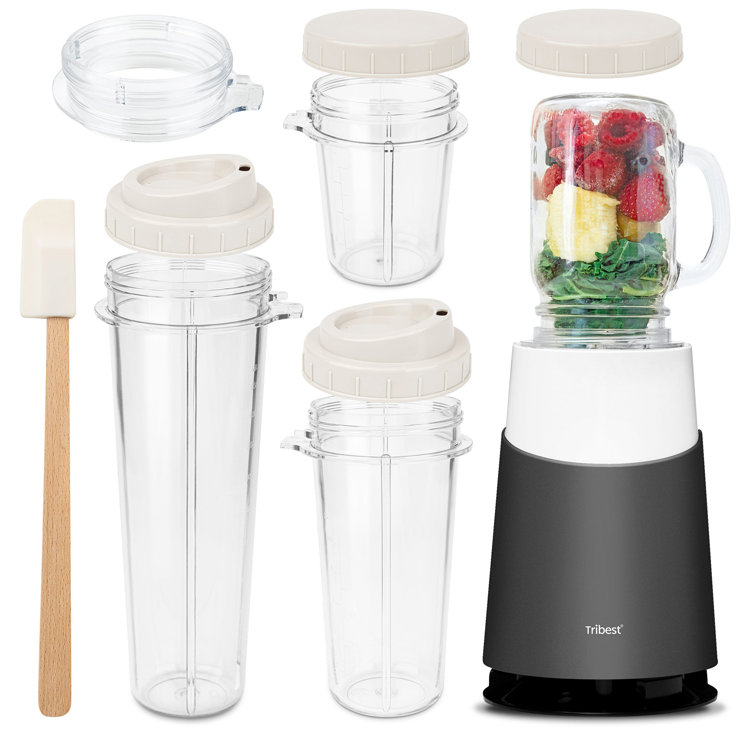 Single Serve Personal Blender 16 Oz Jar, Travel Cup & Lid