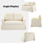 51'' W Farmhouse Upholstered Slipcovered Loveseat Sofa-681886721