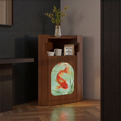 Armoire de rangement en bois de pin de style rétro