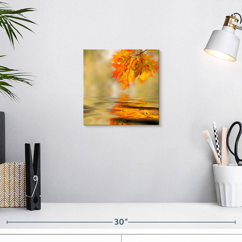 Feuille d'automne, H 10 po x l 10 po