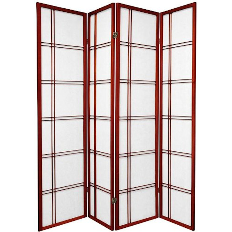 Cloison en papier de riz pliable Keitez, Palissandre, 4