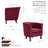 Fabric Barrel Accent Chair with Rubberwood Legs-1763268374