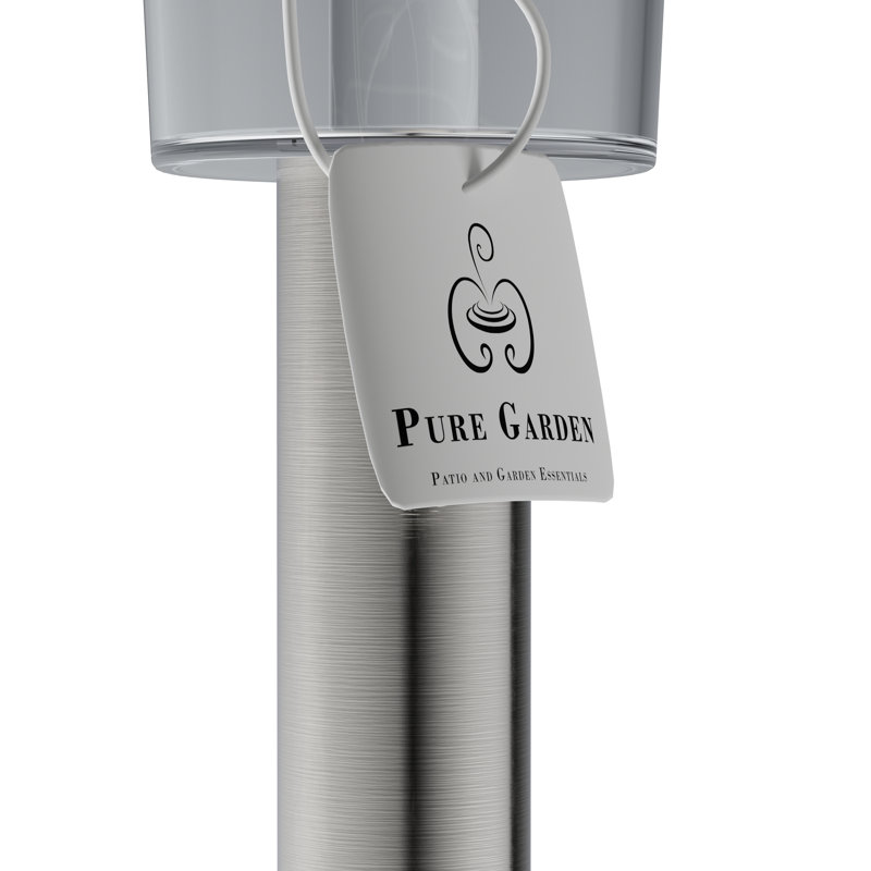 Silver Stainless Steel LED Pathway Light Set (12-Pack)