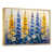 Toile avec cadre flottant or