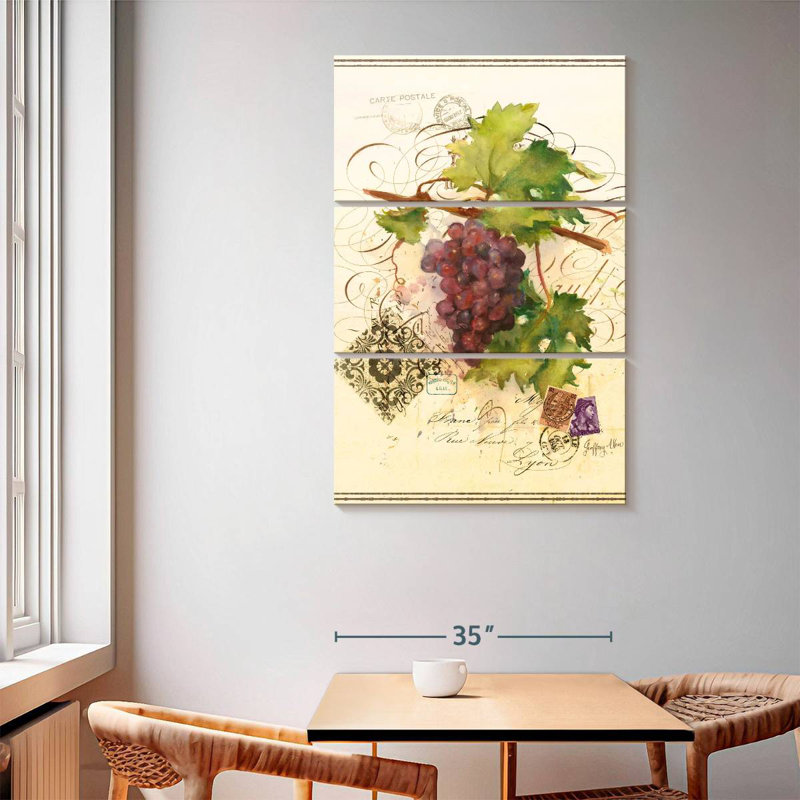 Yarlin Wine Cellar Purple Grapes, 65" H x 42" W