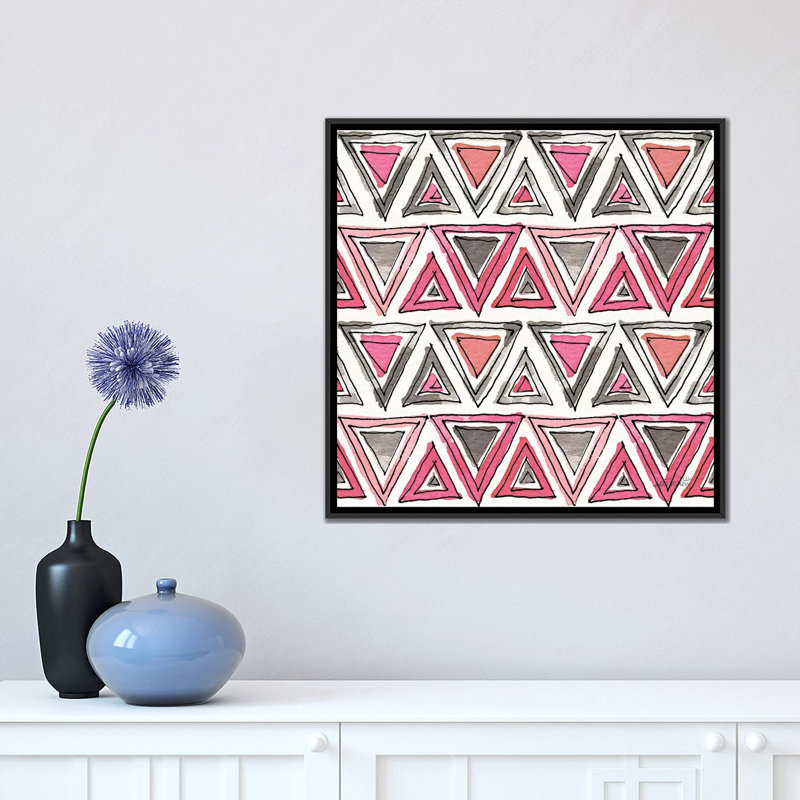 Art sur motif d’accents chic, H 18 po x l 18 po x P 1,5 po, Toile avec cadre noir