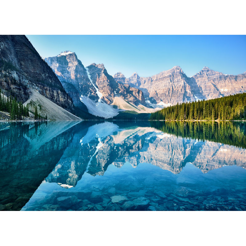 " Mountains, River, Snow, Reflection ", 48" H x 24" W x 1.5" D