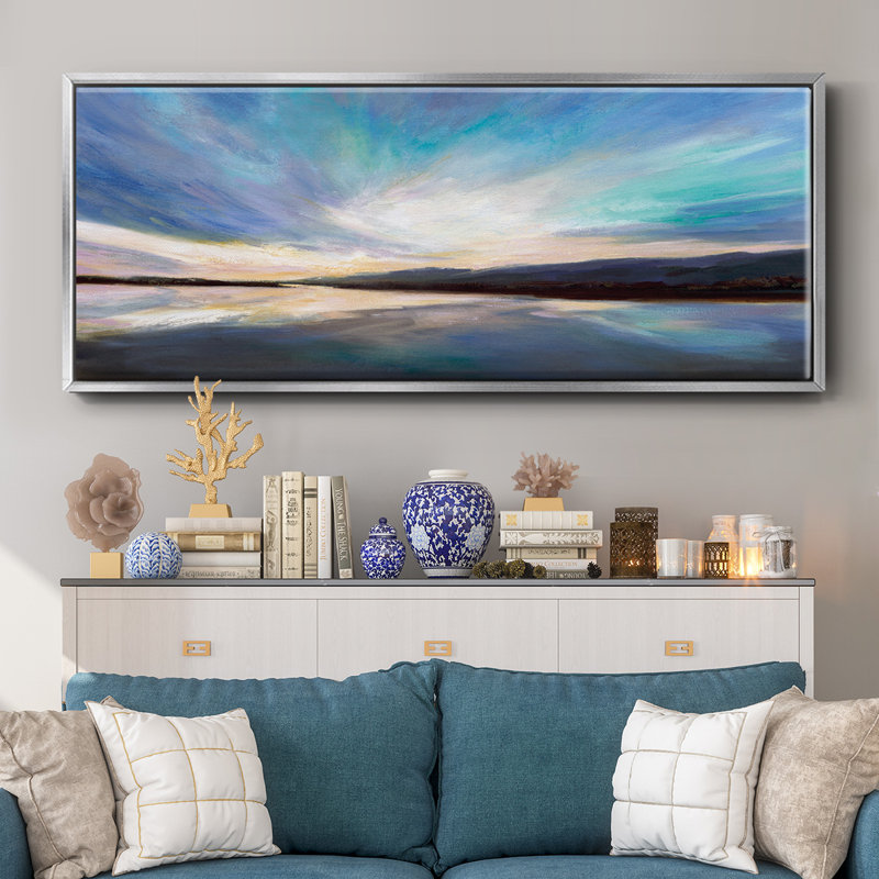 Salt Flats I- Framed Canvas, 12" H x 30" W