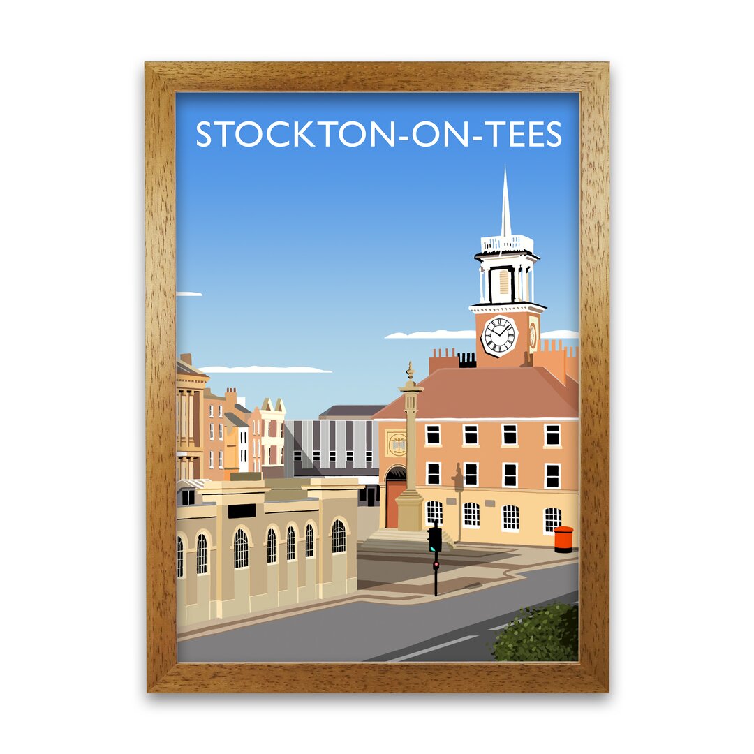 Gerahmtes Poster Stockton-On-Tees von Richard O'Neill