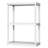 Gracious Living 3 Shelf Fixed Height Solid Light Duty Home Storage Unit