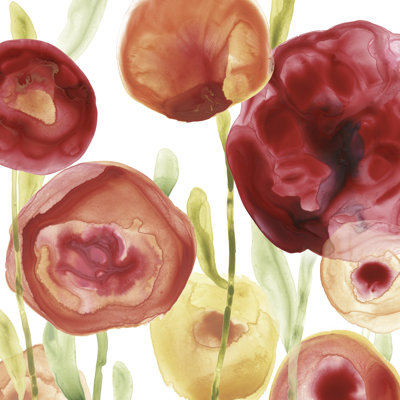 Poppy Patch IV by June Erica Vess - Wrapped Canvas Painting