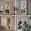 Miroir à DEL 65 po x 21 po avec éclairage à intensité variable 3 couleurs, cuivre argenté de 5 mm, verre brisé, pour espace de style professionnel, miroir mural pleine longueur, salon