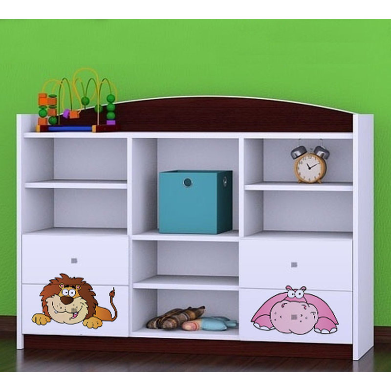 Camila 92 cm H X 129 cm W Kids Cube Bookcase, Wenge