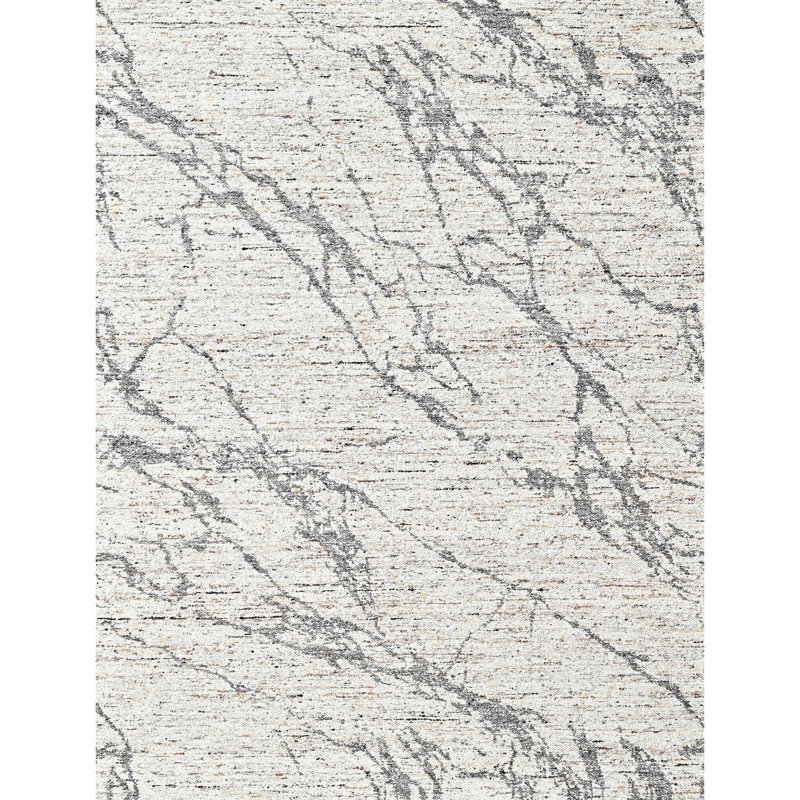 Hand Knotted Wool Area Rug, Brown, Rectangle 8' x 10'