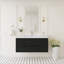 Meuble-lavabo flottant avec lavabo intégré et rangement à fermeture en douceur-129940321