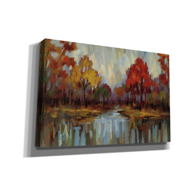 «Fall Aquarelle» par Silvia Vassileva, art mural sur toile, 60 po x 40 po