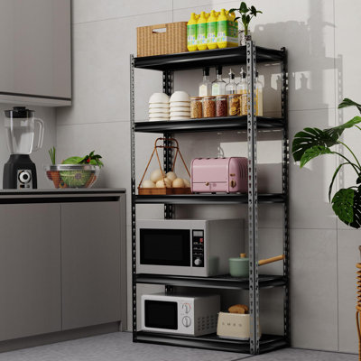 Heavy Duty Garage Shelving, Adjustable 5 Tier Metal Storage Shelves For Storage Commercial Shelving Unit Industrial Utility Shelf
