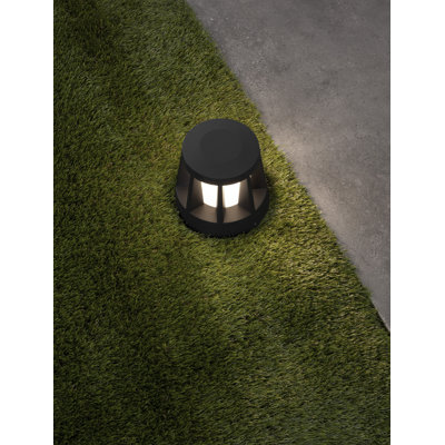 Black Integrated LED Metal Bollard Light