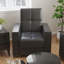 Fauteuil convertible rembourré avec rangement Primenest Nimbusflow, polyuréthane noir