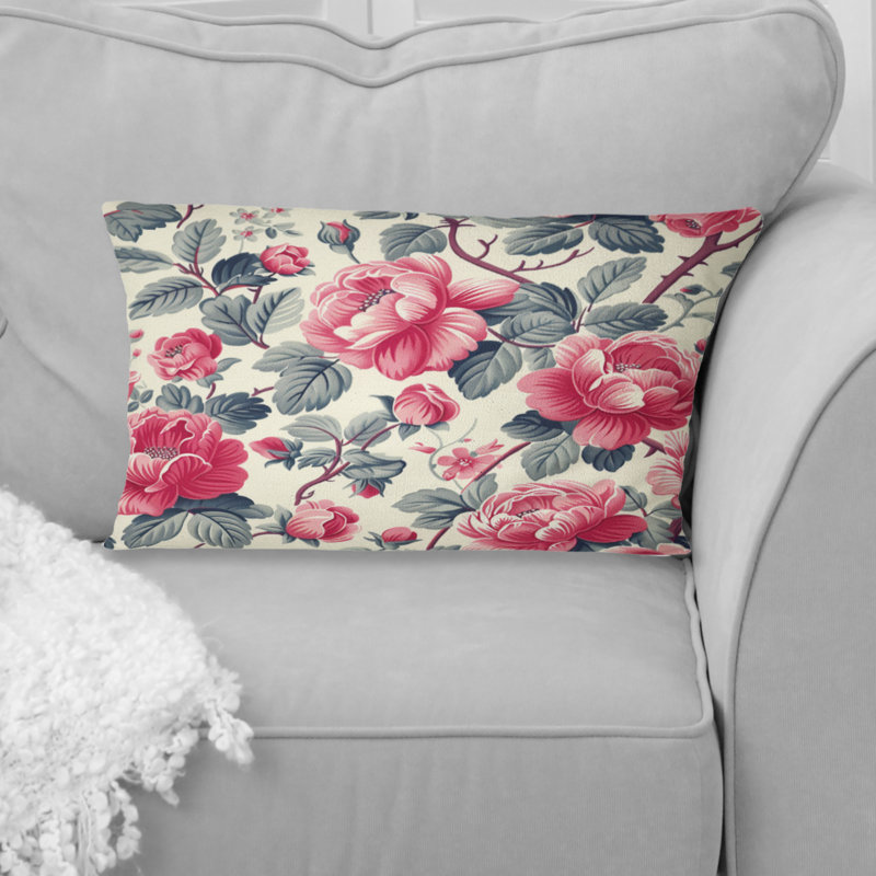 Coussin lombaire traditionnel rouge et vert