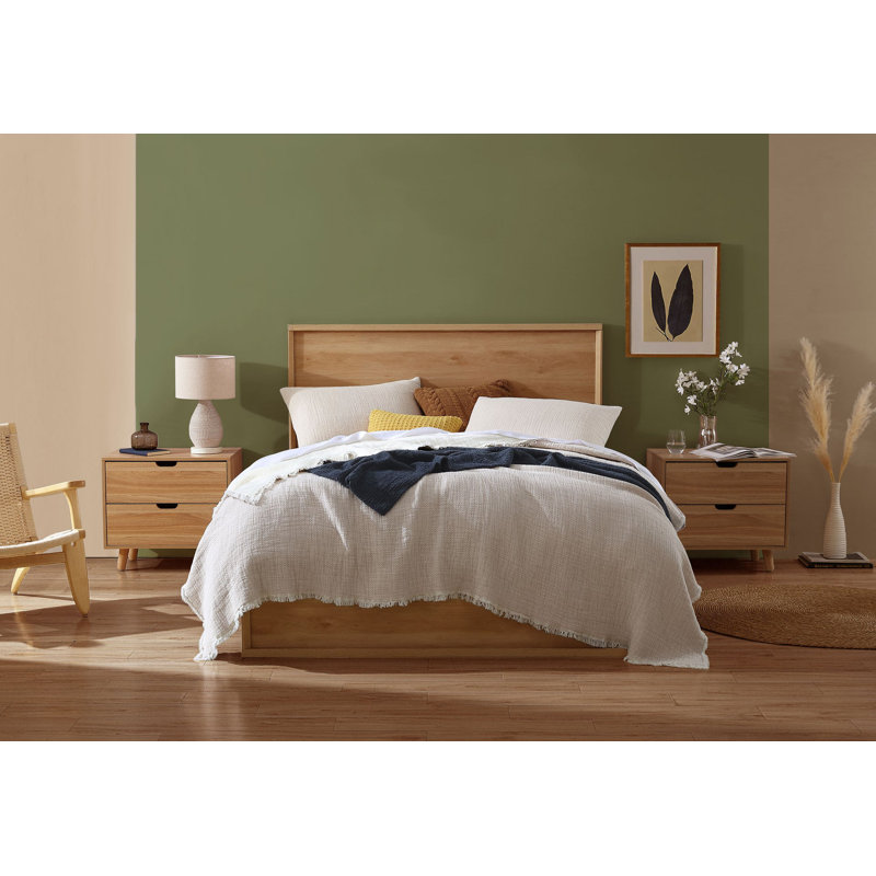 Muslin Cotton Quilt, Queen Quilt, Fog