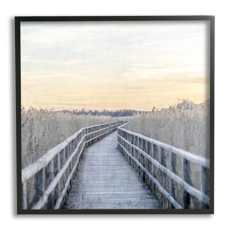 «Boardwalk Reeds», art giclée par Kim Allen, Giclée encadrée noir minuit, H 12 po x l 12 po x P 1,5 po