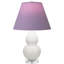 Matte Small Double Gourd Accent Lamp - Matte Ash, Lucite - Ink Black with Rose Red Lining Shade-1298750546-1298750550-1298750554