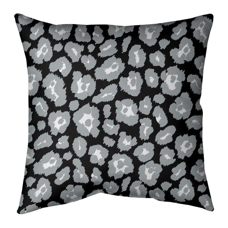 Housse de coussin carrée, Croisé en coton, Noir, 20 po X 20 po