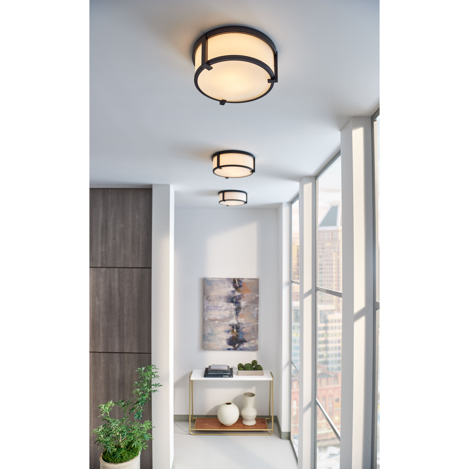Lowell Two-Light Flush Mount Ceiling Light