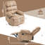 Fauteuil inclinable et oscillant pivotant en velours côtelé de 38 po de largeur, fauteuil manuel avec repose-pieds, plusieurs options de couleurs-131238950
