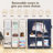 Wardrobe Closet Storage with 3 Hanging Rods, Portable Closet Organizers and Storage, Clothes Rack Shelf Garment Cabinet, Tool Free Assembly-299868657