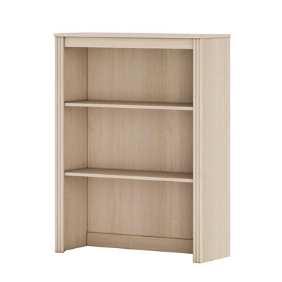 Aadham 2-Shelf Bookshelf with Open Storage Shelves, No Cabinet,Beige
