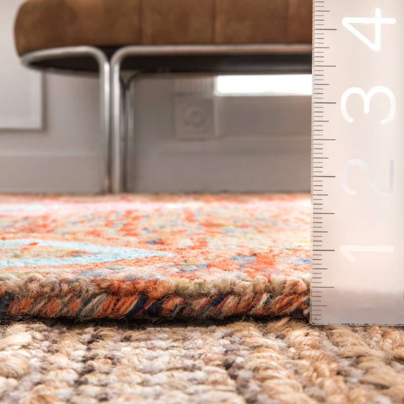 Tapis brun / rose Echeverria, Rectangle 4 pi x 6 pi