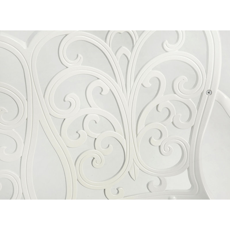 Banc d'extérieur en aluminium, Blanc