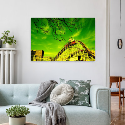 Rollercoaster The Cyclone Rollercoaster Astroland Coney Island, Brooklyn, New York, État de New York, États-Unis, architecture contemporaine abstraite, art urbain