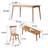 Table solid wood rectangle household simple