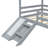 Twin Low Loft House Bed With Slide,  Ladder, Safety Guardrails, House Roof Frame,Grey