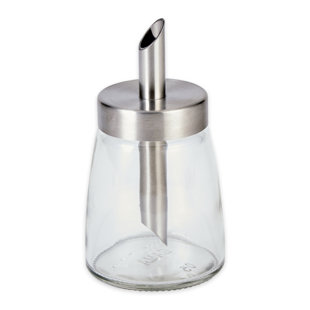 Buy wholesale GLASS SUGAR BOWL WITH METAL DISPENSER LL10089