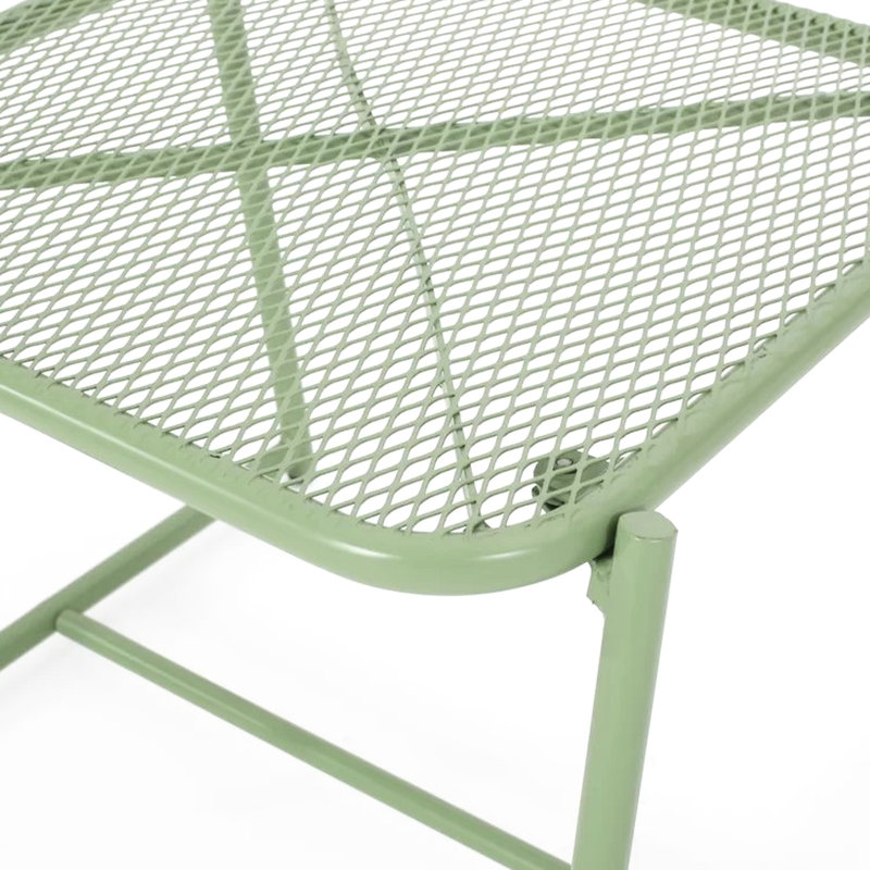 Table d'appoint en fer 16,6 po H, conception moderne en maille, l 19,75 po x P 18,07 po, H 7,68 lb, détail 16 po, l 19,5 po x P 18,0 po