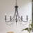 Modern 5-Light 24.5"W Candle Style Empire Chandelier With Crystal Accents UL Listed