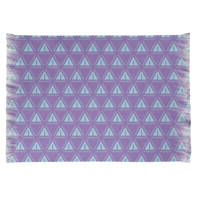 Tapis mauve / bleu ciel à motif d'arbres minimalistes