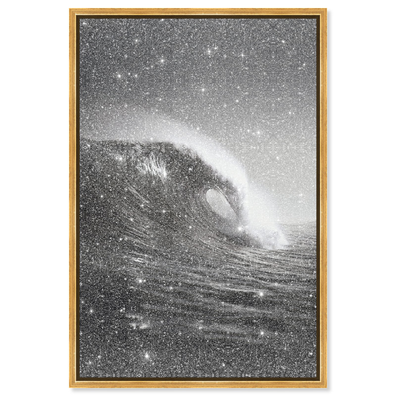 Tectonic Flow II Print by Oliver Gal, 37"H x 25"W, Gold Floater Frame