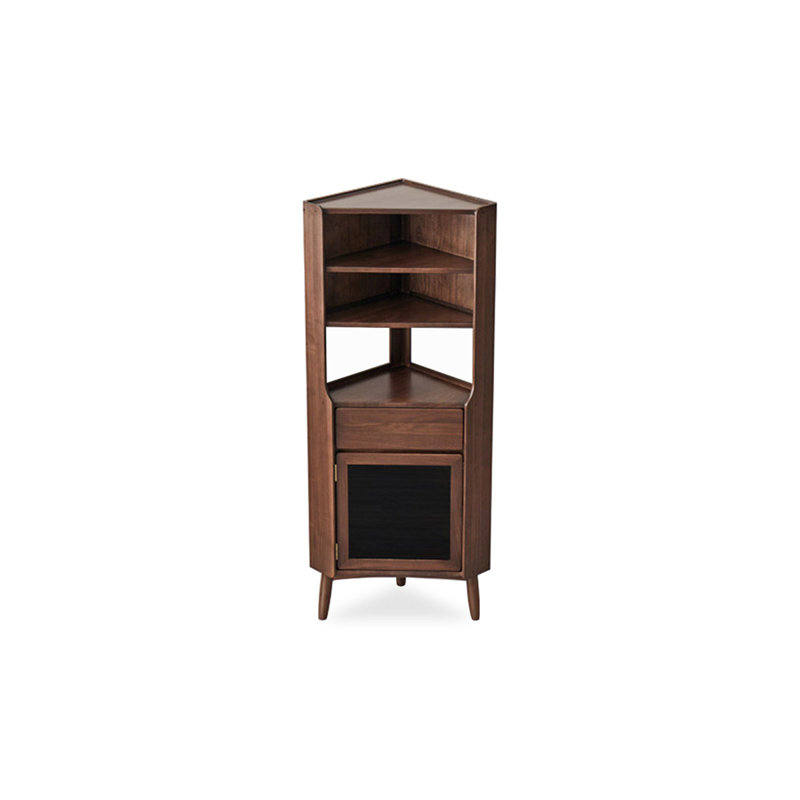 Nut-Brown Solid Wood Corner cabinet