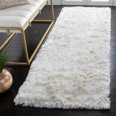 Morrell Hand Tufted Shag Solid Color Area Rug