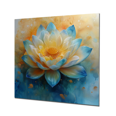 Jardin blanc et bleu Lotus Garden of Dreams II - Lotus Wall Art Living Room