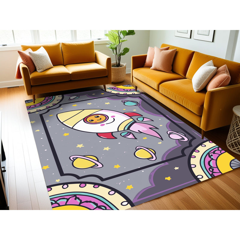 Tapis pour enfants Zoomie, Rectangulaire 8 pi x 10 pi