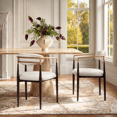 Metal Upholstered Dining Chairs