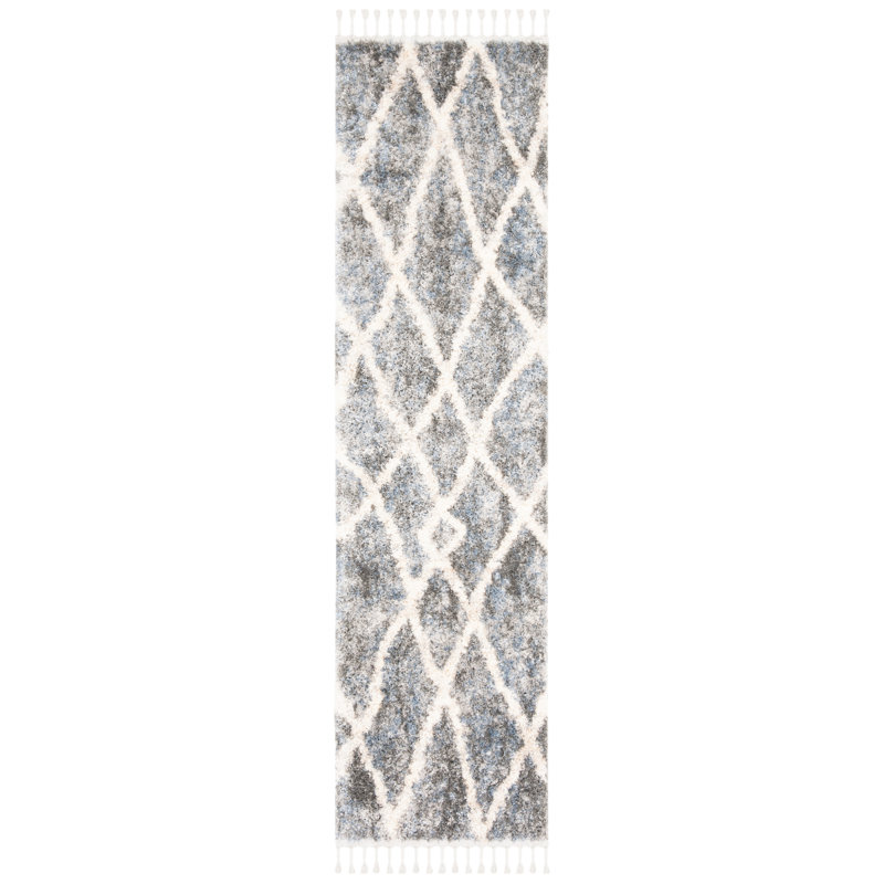 Tapis à poils longs Triplett, Tapis de couloir 2 pi x 8 pi