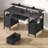 Computer Desk 47.2" With LED Lights & Power Outlets, Home Office Desk With 4 Drawers, Writing Desk With Keyboard Tray, Study Table With Monitor Stand, Work Desks For Home Office, Black